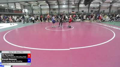 92 lbs Cons. Semis - Eli Fernandez, White River Hornets Wrestling Club vs Everett Simmons, Clark County Youth Wrestling