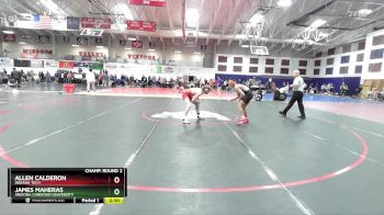 125 lbs Champ. Round 2 - Allen Calderon, Indiana Tech vs James Maheras, Arizona Christian University