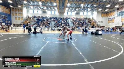 126 lbs Champ. Round 1 - Cameron Wiik, Fort Myers High School vs Adrian Day, Cocoa Beach High School