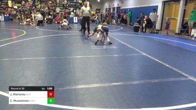 87 lbs Round Of 32 - Jackson Mahoney, New England Gold vs Crew Musselman, Chestnut Ridge