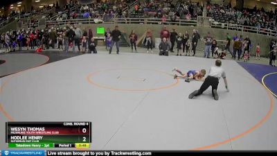 49 lbs Cons. Round 4 - Wesyn Thomas, Milwaukie Youth Wrestling Club vs Hodlee Henry, Sutherlin Mat Club