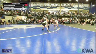 67 lbs Quarterfinal - Kayson Gordon, Blaine County Grapplers vs Donnie Taylor, El Reno Wrestling Club