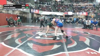 G - 155 lbs Champ. Round 1 - Aurora Rice, Bigfork (Girls) vs Kailynn Kramer, Great Falls Cmr (Girls)