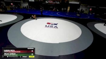 113 lbs Semifinal - Aaron Meza, Sunkist Kids Monster Garage vs Micah Garcia, Rough House Wrestling