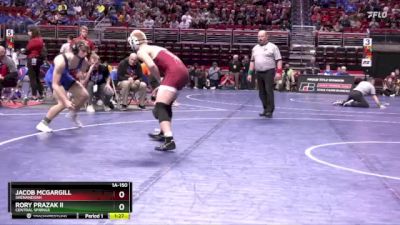 1A-150 lbs Champ. Round 2 - Jacob McGargill, Shenandoah vs Rory Prazak II, Central Springs