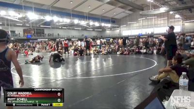 65 lbs Semis & 1st Wb (8 Team) - Colby Waddell, NC National Team vs Ryitt Schell, The Untouchables Purple