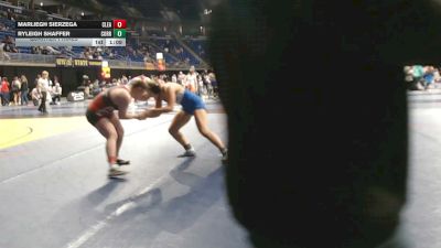 170 lbs Quarterfinal - Marliegh Sierzega, Clearfield vs Ryleigh Shaffer, Corry