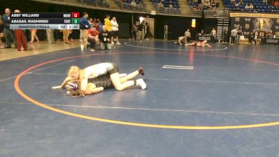 126 lbs Quarterfinal - Abby Williard, Manheim Twp. vs Abagail Washinski, Fort Cherry