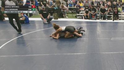 120 lbs Cons. Sub-rd Of 32 - Akeela Mitchell, Top Rank/HAC vs Lyla Giesmann, Purler Wrestling