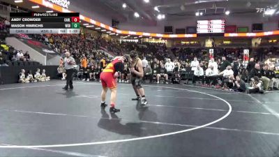 285 lbs Quarterfinal - Andy Crowder, Carlisle vs Mason Hinrichs, Waverly-Shell Rock