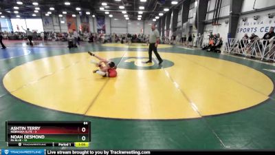 64 lbs Rd# 7- 10:45am Saturday Final Pool - Ashtin Terry, Nebraska Elite vs Noah Desmond, PA Blue