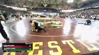 2A 152 lbs Quarterfinal - Alonzo Lopez, Selah vs Levi Dicugno, Orting