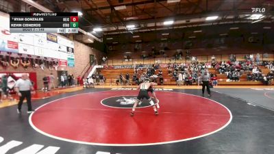 149 lbs Quarterfinal - Ryan Gonzales, Northeastern Junior College vs Kevin Cisneros, Otero Junior College