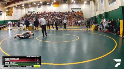 132 lbs Champ. Round 2 - Alex Mercado, Aquinas vs Jake Jelus, Rancho Cucamonga