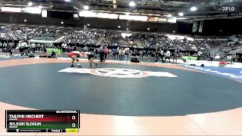 100 lbs Quarterfinal - Ryleigh Slocum, Borah vs Tailynn Hirchert, Nampa