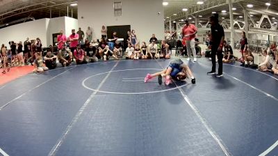 70 lbs Round 3 (6 Team) - Evangeline Loberger, Girls With Grit vs Gianna Marmarosa, Pride WC