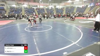 114 lbs Quarterfinal - Christopher Johnson, Bear Cave WC vs Austin Martin, NE Boyz