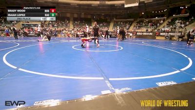 46 lbs 2nd Place - Brady Wood, Husky Wrestling Club vs Isaiah Lopez, Black Fox Academy