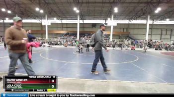 75 lbs Quarterfinal - Lola Colo, East Valley Girls vs Macki Winkles, Tri-Valley Girls