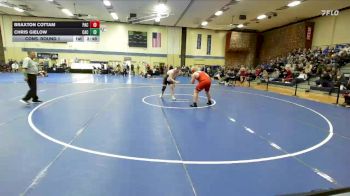 285 lbs Cons. Round 1 - Braxton Cottam, Pacific (or) vs Chris Gielow, Carthage College