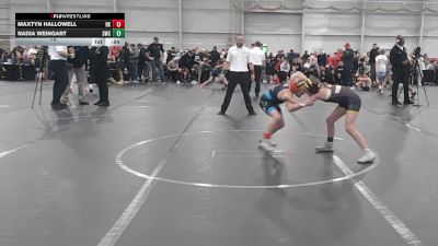 76 lbs Round 2 (6 Team) - Maxtyn Hallowell, Rising Kingz vs Nadia Weingart, Shamrock WC