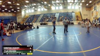 113 lbs Round 3 (8 Team) - Tyler Bracero, Deland Bulldog Wrestling Club vs Christian Vazquez, Maximum Performance