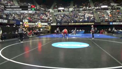 149 lbs Quarterfinal - Angelo Centrone, Cortland vs Cade Siebrecht, Central (IA)