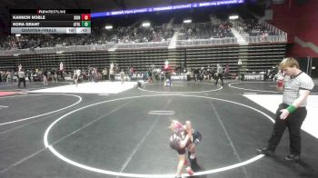40 lbs Quarterfinal - Kannon Noble, Sidney WC vs Kora Grant, Athlos Wrestling