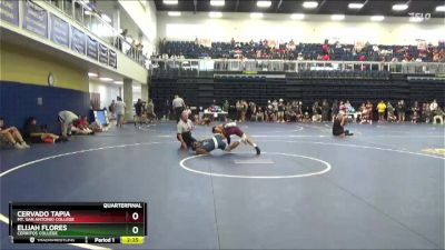 133 lbs Quarterfinal - Cervado Tapia, Mt. San Antonio College vs Elijah Flores, Cerritos College