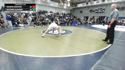 215 lbs Quarterfinal - Matthew Olivarez, La Mirada vs Hudson Sweitzer, Trinity Classical Academy