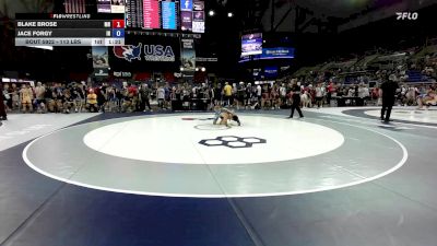 113 lbs Cons. Sub-rd Of 64 - Blake Brose, MN vs Jace Forgy, IN