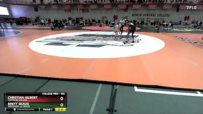 165 lbs Cons. Round 3 - Christian Gilbert, Carthage College vs Brett Skaug, Wisconsin-La Crosse