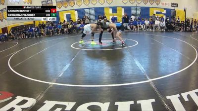 157 lbs Finals (8 Team) - Carson Bennett, Charlotte Hs vs Kawayran Vazquez, Jesuit