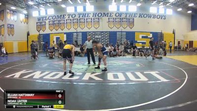 126 lbs Round 3 (8 Team) - Noah Uhter, Longwood WC vs Elijah Hattaway, Greasers