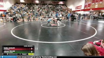 132 lbs Cons. Round 2 - Karl Haslem, Kemmerer vs AIDAN MILLER, Wyoming Indian