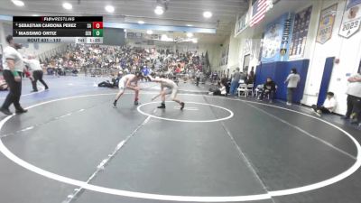 132 lbs Quarterfinal - Massimo Ortiz, Servite vs Sebastian Cardona Perez, Santa Ana