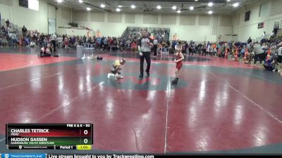 50 lbs Quarterfinal - Hudson Gassen, Harrisburg Youth Wrestling vs Charles Tetrick, Pierz