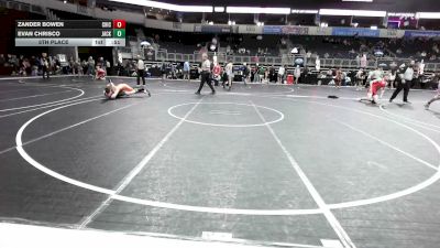 133 lbs 5th Place - Zander Bowen, Chickasha vs Evan Chrisco, Jackson County