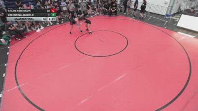 130 lbs Quarterfinal - Valentina Anhielo, Team Thunder vs Chloe Chaisson, Surfside X RTC