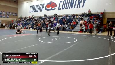 149 lbs Cons. Round 2 - Carlos Kisokwa, Linfield University vs Fahad Hillesland, Treasure Valley Community College