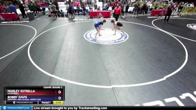 122 lbs Champ. Round 2 - Marley Estrella, California vs Bobby Davis, Western High School Wrestling