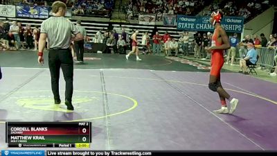 D 1 138 lbs Champ. Round 2 - Cordell Blanks, Zachary vs Matthew Krail, Holy Cross