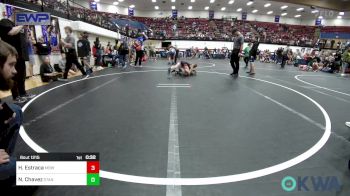 76 lbs Semifinal - Hunter Estraca, Mustang Bronco Wrestling Club vs Noah Chavez, Standfast OKC