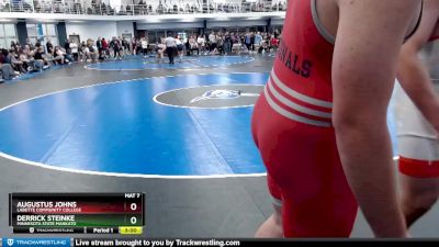 Silver 197 lbs Quarterfinal - Derrick Steinke, Minnesota State Mankato vs Augustus Johns, Labette Community College