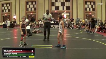 65 lbs Round 3 (4 Team) - Gannon Means, MHWC vs Nicholas Maliarakis, SVRWC Black