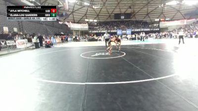 Girls 4A 105 lbs Champ. Round 2 - Ayla Mitchell, Kamiakin (Girls) vs Elana-Lou Sanders, Emerald Ridge (Girls)
