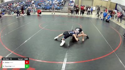 12U Boys - 74 lbs Cons. Round 3 - Gabriel Fournier, Ohio vs Giovanni Salas, Bulldog Premier Wrestling Club