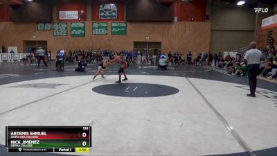 133 lbs Cons. Round 1 - Artemis Shmuel, Santa Ana College vs Nick Jimenez, Sierra College