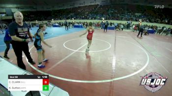 80 lbs Semifinal - CARLEIGH CLARK, BullTrained vs Kenzie Sutton, Amped Wrestling Club