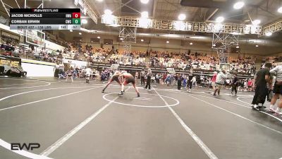 138 lbs Consi Of 8 #2 - Jacob Nicholls, HURRICANE WRESTLING ACADEMY vs Corban Erwin, Claremore Wrestling Club